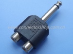 6.35mm Mono Plug to 2xRCA Jacks